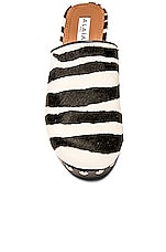 ALAÏA Flat Clog in Blanc & Noir, view 4, click to view large image.