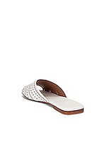 ALAÏA Vienne Leather Slides in Blanc Craie, view 3, click to view large image.