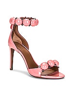 ALAÏA La Bombe 90 Sandal in Rose Fraise, view 2, click to view large image.
