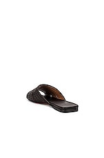 ALAÏA Vienne Leather Slides in Noir, view 3, click to view large image.