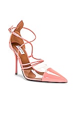 ALAÏA 110 Pump in Rose Fraise, view 2, click to view large image.