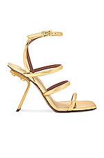 ALAÏA Perfo Sandal 10 in Or, view 1, click to view large image.