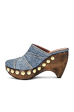 ALA?A Le Sabot Clogs in Blue Jeans, view 5, click to view large image.