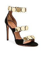 ALAÏA La Bombe Sandal in Or & Noir, view 2, click to view large image.