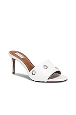 ALAÏA Eyelet Mule in Blanc Casse, view 2, click to view large image.