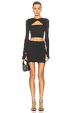 ALIX NYC Lucas Mini Skirt in Black, view 5, click to view large image.