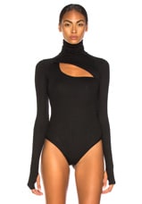 ALIX NYC Carder Bodysuit in Black, view 2, click to view large image.
