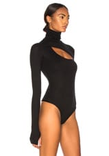 ALIX NYC Carder Bodysuit in Black, view 3, click to view large image.