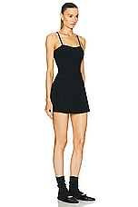 alo Alosoft Courtside Tennis Dress in Black, view 2, click to view large image.