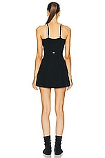 alo Alosoft Courtside Tennis Dress in Black, view 3, click to view large image.