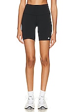 alo High Waisted Biker Short in Black, view 1, click to view large image.