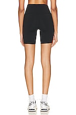 alo High Waisted Biker Short in Black, view 3, click to view large image.