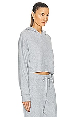 alo Muse Hoodie Sweatshirt in Athletic Heather Grey, view 2, click to view large image.