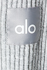 alo Muse Hoodie Sweatshirt in Athletic Heather Grey, view 6, click to view large image.
