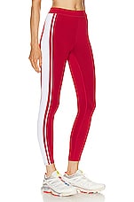 alo Airlift High Waisted Car Club Legging in Classic Red & White, view 3, click to view large image.
