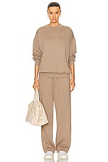 alo Accolade Straight Leg Sweatpant in Gravel, view 5, click to view large image.