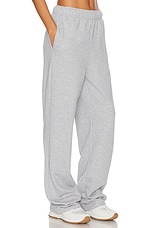 alo Accolade Straight Leg Sweatpant in Athletic Heather Grey, view 2, click to view large image.