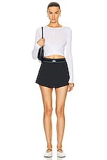 alo Match Point Tennis Skirt in Black, view 5, click to view large image.
