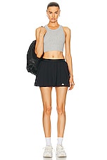 alo Varsity Tennis Skirt in Black, view 4, click to view large image.