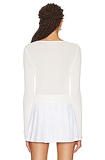 alo Gather Long Sleeve Top in Ivory, view 3, click to view large image.