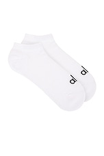 alo Street Sock in White & Black, view 1, click to view large image.
