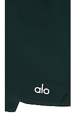 alo 7&quot; Traction Short in Midnight Green, view 3, click to view large image.