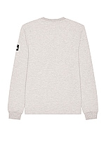 alo Micro Waffle Fast Break Henley in Heather Grey, view 2, click to view large image.