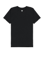 alo The Triumph Crew Neck Tee in Black, view 1, click to view large image.
