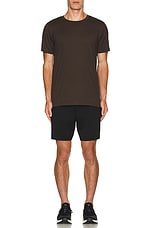 alo Conquer Reform Crewneck Short Sleeve in Espresso, view 5, click to view large image.