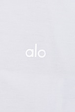 alo Triumph Long Sleeve Tee in White, view 3, click to view large image.