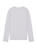 alo Conquer Reform Crewneck Long Sleeve in Athletic Heather Grey, view 2, click to view large image.