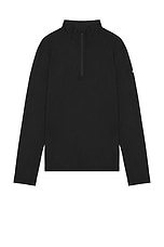 alo Conquer 1/4 Zip Reform Long Sleeve in Black, view 1, click to view large image.