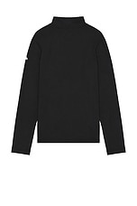 alo Conquer 1/4 Zip Reform Long Sleeve in Black, view 2, click to view large image.