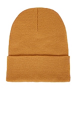 ALPHA INDUSTRIES Essential Beanie in Bronzed Brown, view 2, click to view large image.