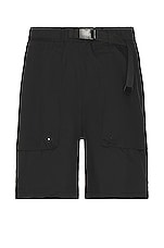 ALPHA INDUSTRIES Belted Pull On Short in Black, view 1, click to view large image.
