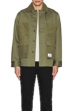 ALPHA INDUSTRIES Panel Jacket in Og-107 Green, view 4, click to view large image.