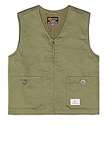 ALPHA INDUSTRIES Deck Vest in Og-107 Green, view 1, click to view large image.