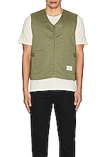 ALPHA INDUSTRIES Deck Vest in Og-107 Green, view 3, click to view large image.