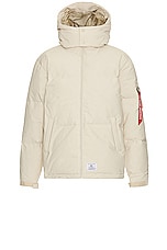 ALPHA INDUSTRIES Puffer Parka in Limestone, view 1, click to view large image.