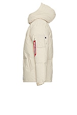 ALPHA INDUSTRIES Puffer Parka in Limestone, view 4, click to view large image.