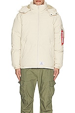ALPHA INDUSTRIES Puffer Parka in Limestone, view 6, click to view large image.