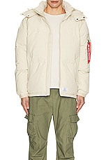 ALPHA INDUSTRIES Puffer Parka in Limestone, view 7, click to view large image.