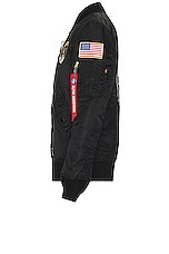 ALPHA INDUSTRIES L-2B Apollo Gen Ii Flight Jacket in Black, view 4, click to view large image.