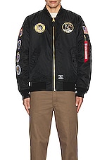ALPHA INDUSTRIES L-2B Apollo Gen Ii Flight Jacket in Black, view 6, click to view large image.