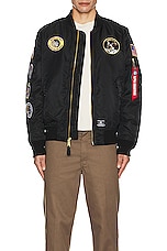 ALPHA INDUSTRIES L-2B Apollo Gen Ii Flight Jacket in Black, view 7, click to view large image.