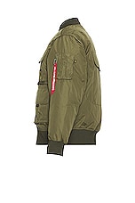 ALPHA INDUSTRIES Multi Pocket Flight Jacket in Og-107 Green, view 3, click to view large image.