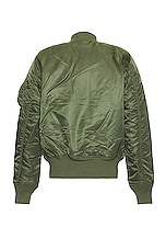 ALPHA INDUSTRIES Ma-1 Mod Flight Jacket in Sage, view 2, click to view large image.