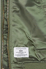 ALPHA INDUSTRIES Ma-1 Mod Flight Jacket in Sage, view 3, click to view large image.