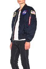 ALPHA INDUSTRIES NASA MA-1 Bomber in Replica Blue, view 7, click to view large image.