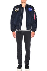 ALPHA INDUSTRIES Nasa MA 1 Bomber in Replica Blue, view 9, click to view large image.